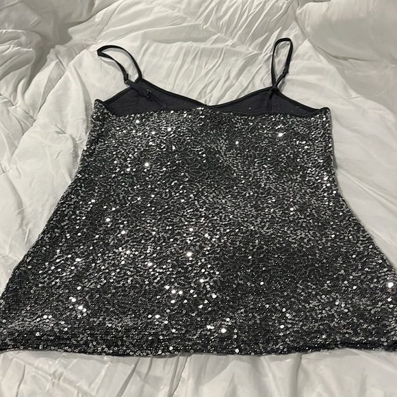 Express Silver Sequins Cami Top - Picture 7 of 7
